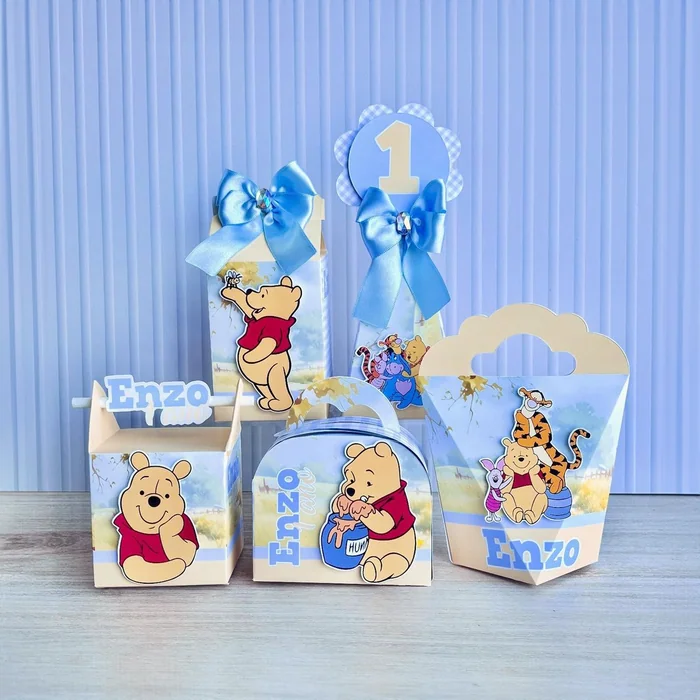 Kit de festa Ursinho Pooh em azul